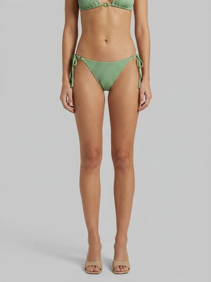 Women Secret_Green_Green Brazilian Crinkle Texture Bikini Bottoms_6463641_26_00