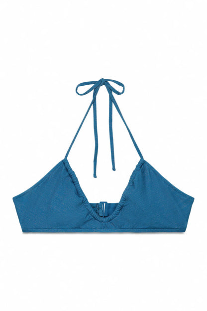 Women Secret Light Blue Women Pink Ruched Shimmer Bikini Top SKU: 6483767_17 Image 07