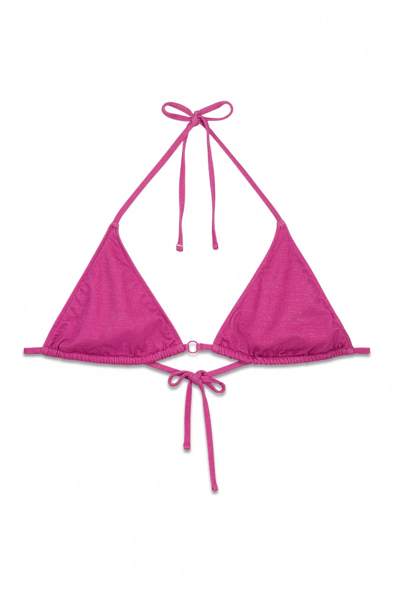 Women Secret Pink Women Pink Shimmer Triangle Bikini Top SKU: 6483768_70 Image 06