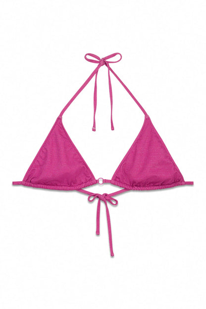 Women Secret Pink Women Pink Shimmer Triangle Bikini Top SKU: 6483768_70 Image 06