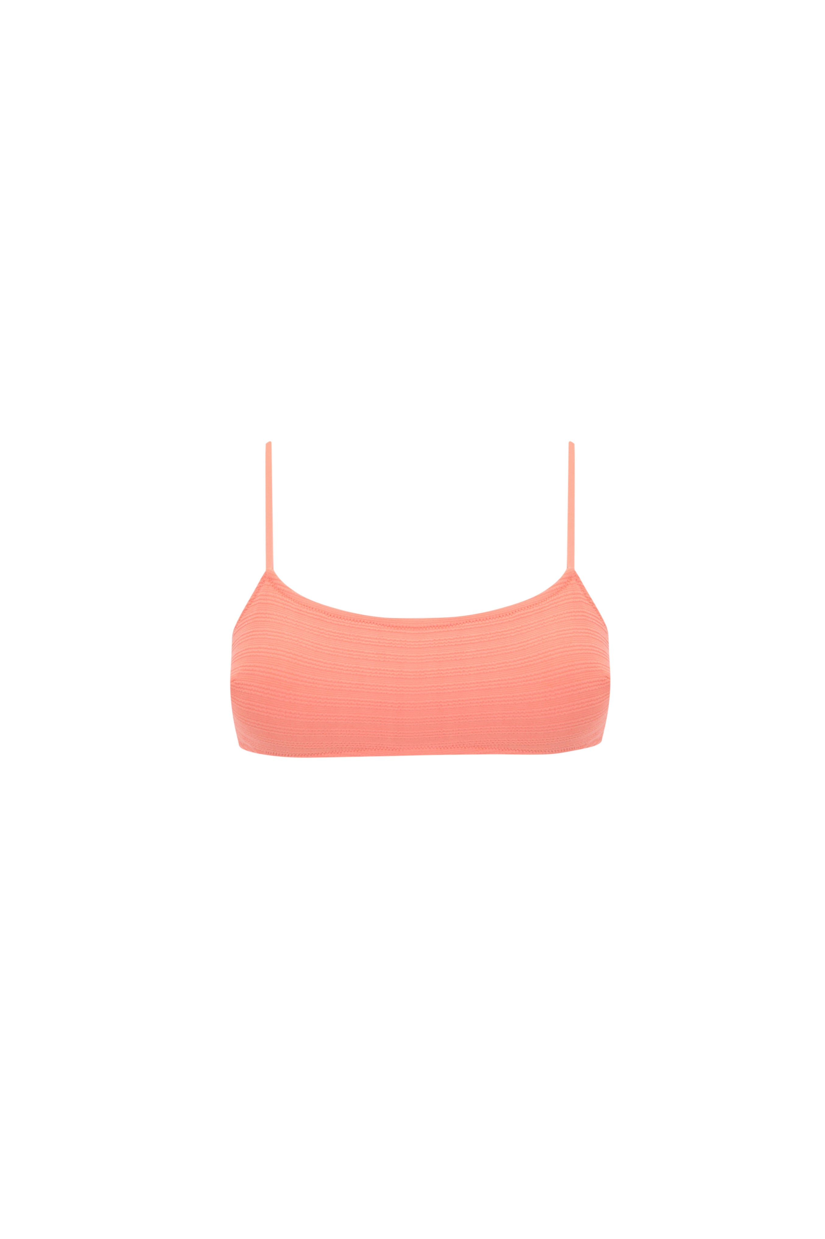 Women Secret_Pleated Orange Fabric Bikini Top_6489842_66_07