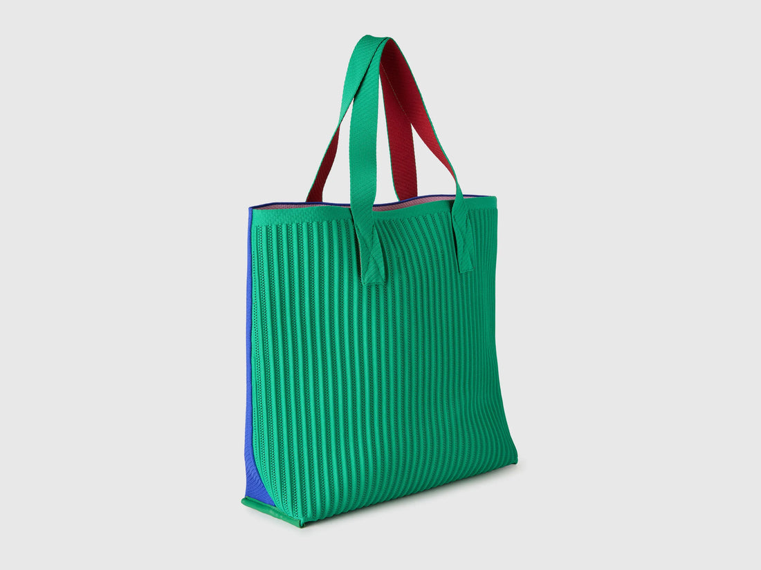 Benetton Blue Women Maxi Reversible Tote SKU: 64I8VY02E_901 Image 02