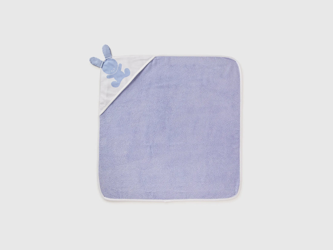 Benetton Sky Blue New Born Terry Bathrobe SKU: 64QHR8003_081 Image 01