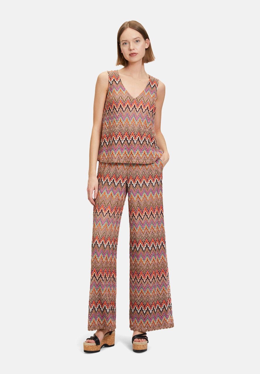 V Neck Jumpsuit With All Over Print_6564 4081_8850_01