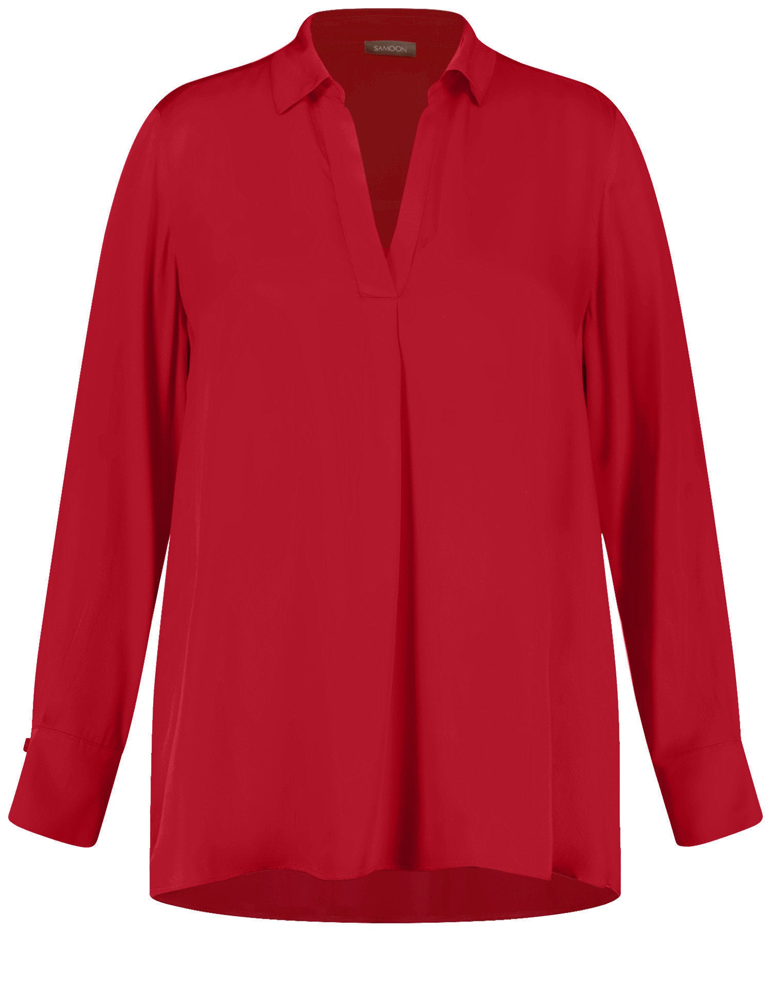 Samoon_Elegant Blouse with a V-Neckline_660601-21100_6580_02