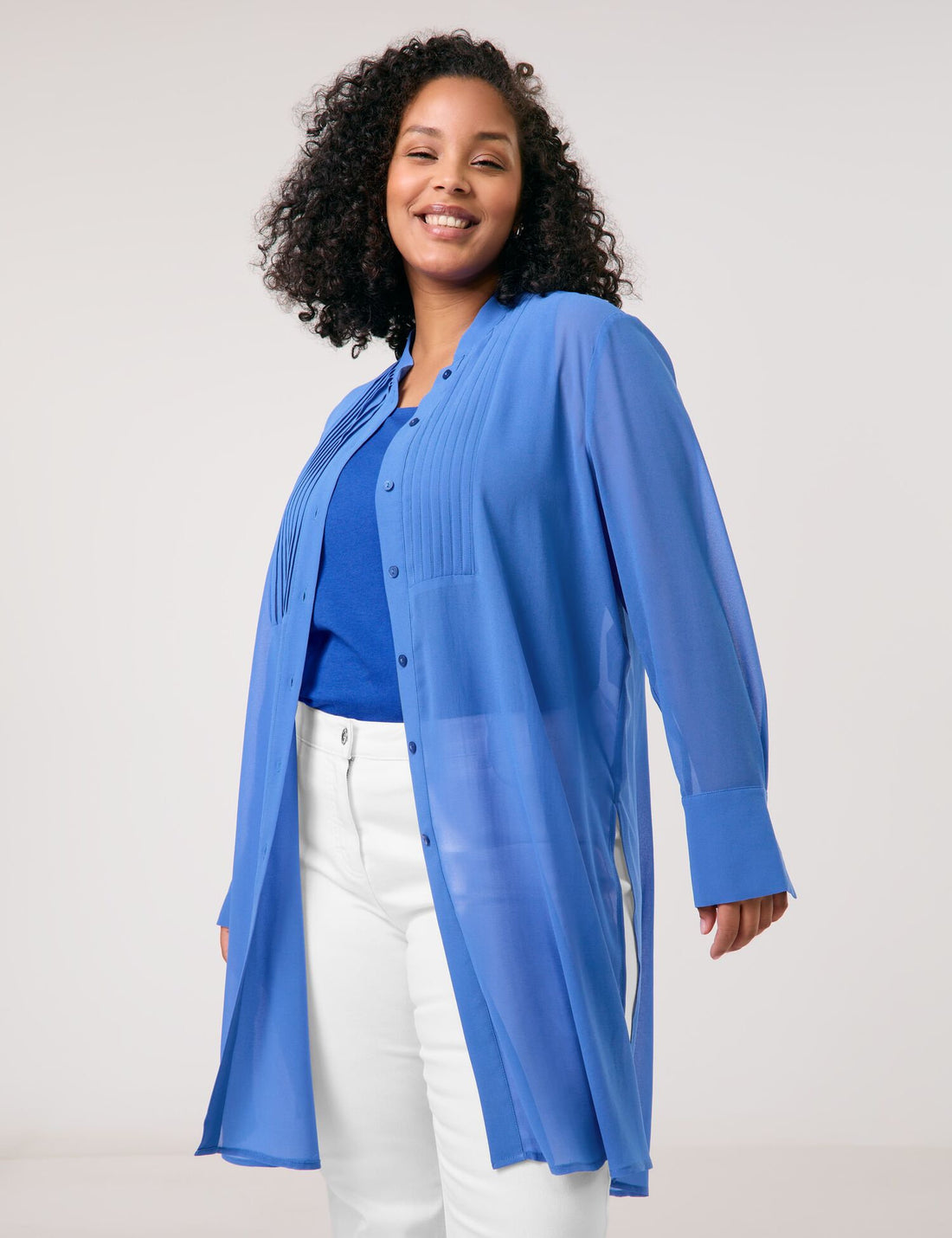 Samoon_Semi-Sheer Long Chiffon Blouse_660613-21129_8960_05