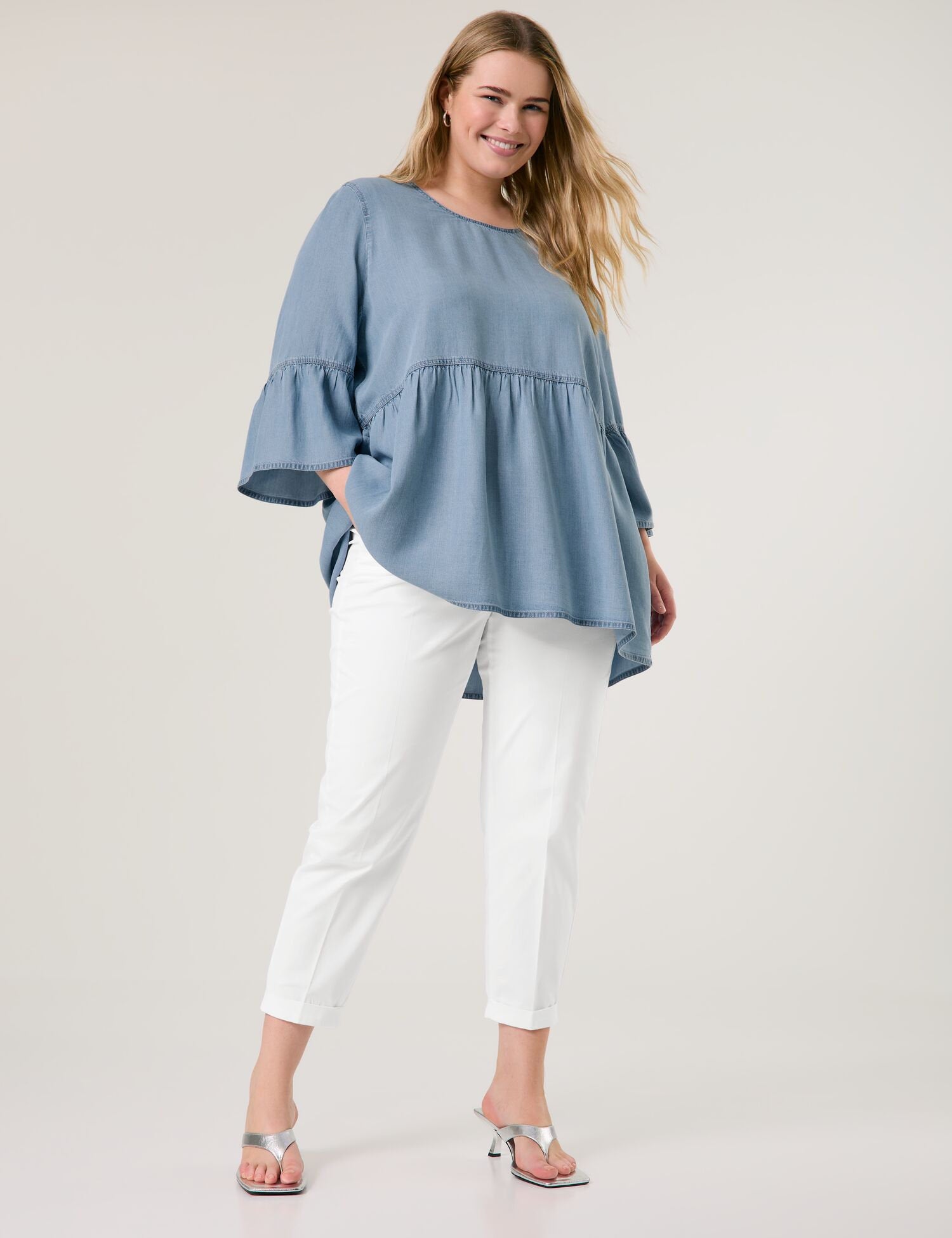 Samoon_Denim-Look Blouse with Flounces_660628-21128_8969_07