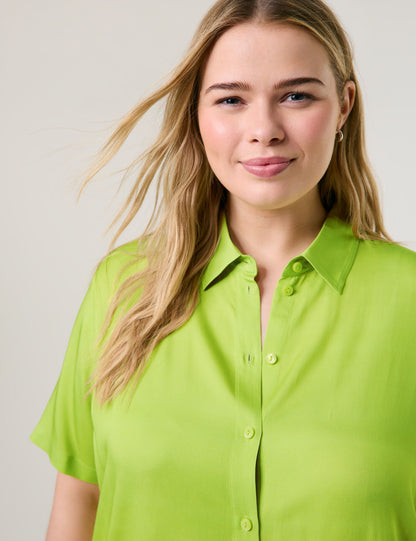 Samoon_Short Sleeve Blouse with a Floral Print_660629-21140_5752_06