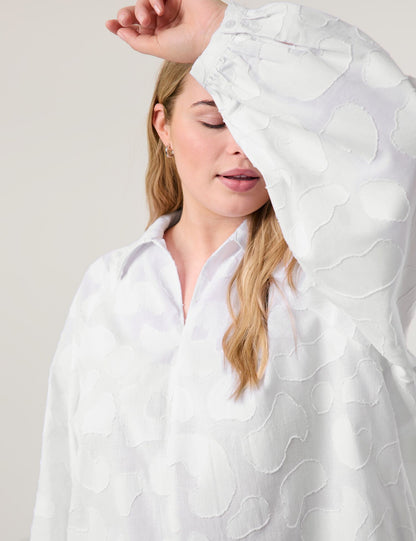 Samoon_Casual Cotton Jacquard Blouse_660631-21136_9600_06