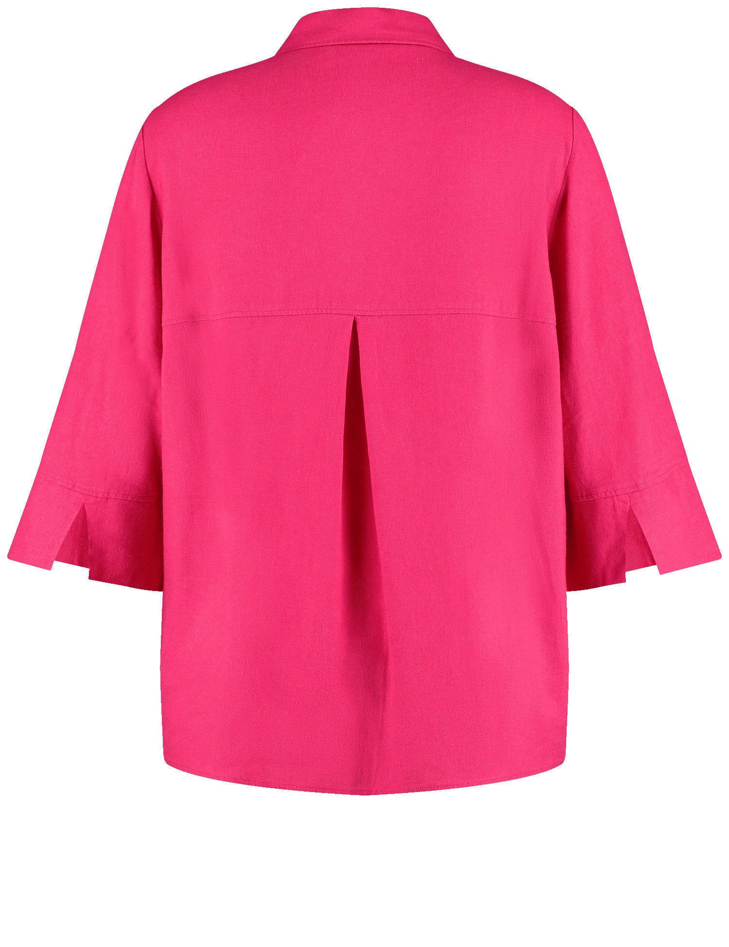 Samoon_Viscose/Linen Blend Blouse with 3/4-Length Sleeves_660632-21142_6590_03
