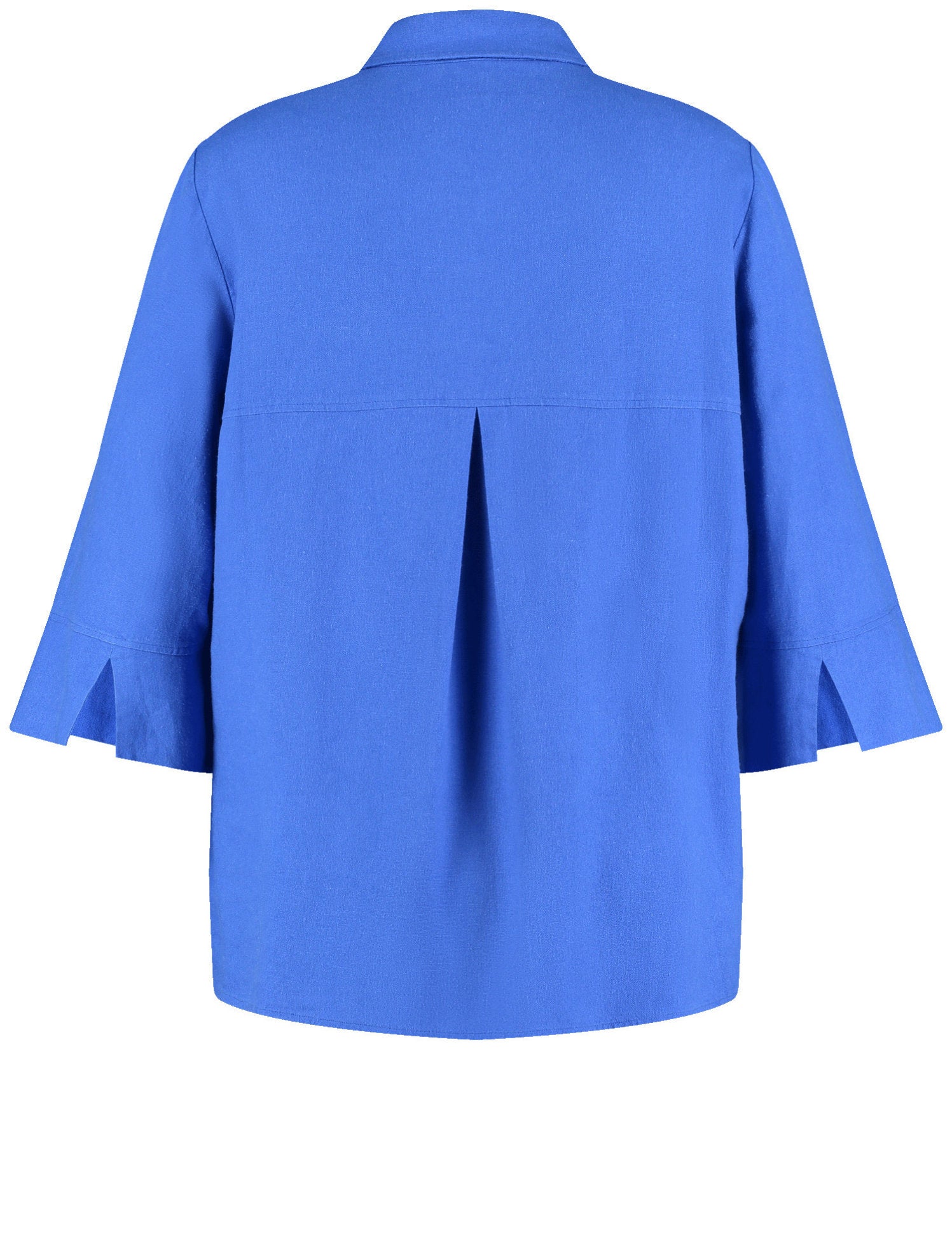 Samoon_Viscose/Linen Blend Blouse with 3/4-Length Sleeves_660632-21142_8960_03