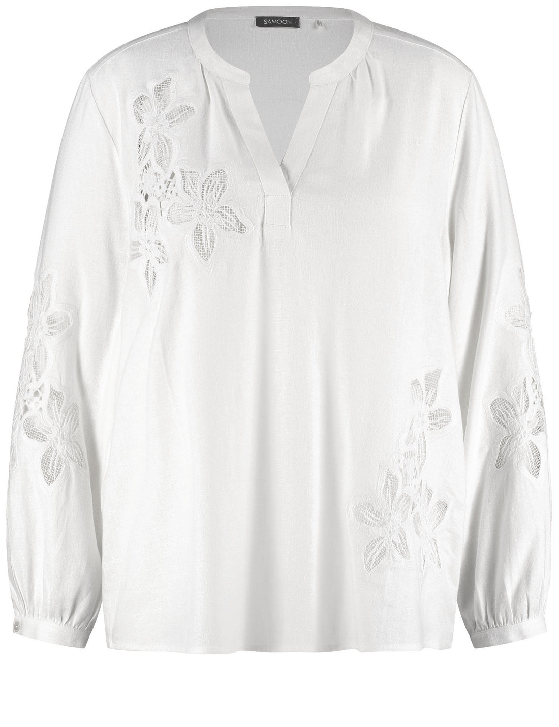 Samoon_White Button Down Shirt Blouse_660640-21147_9600_01