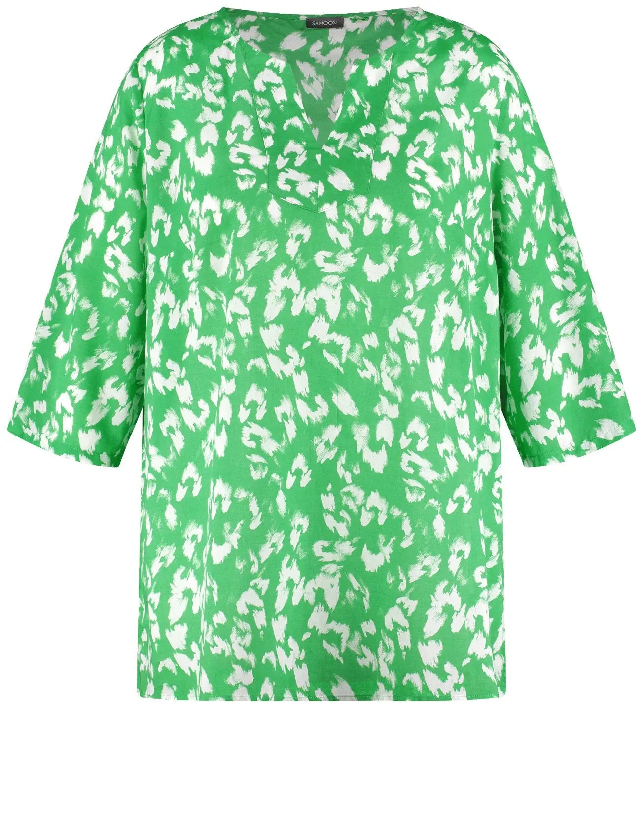 Samoon_Cotton Voile Tunic with 3/4-Length Sleeves_660649-21139_5752_05