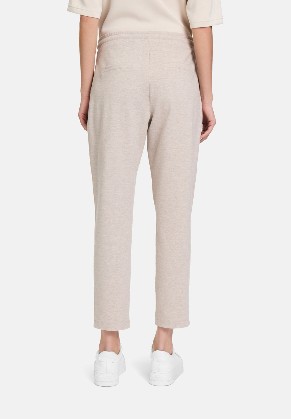Betty Barclay_Dark Cream Melange_Pull-On Trousers with Tie Belt_6616-3480_1714_03