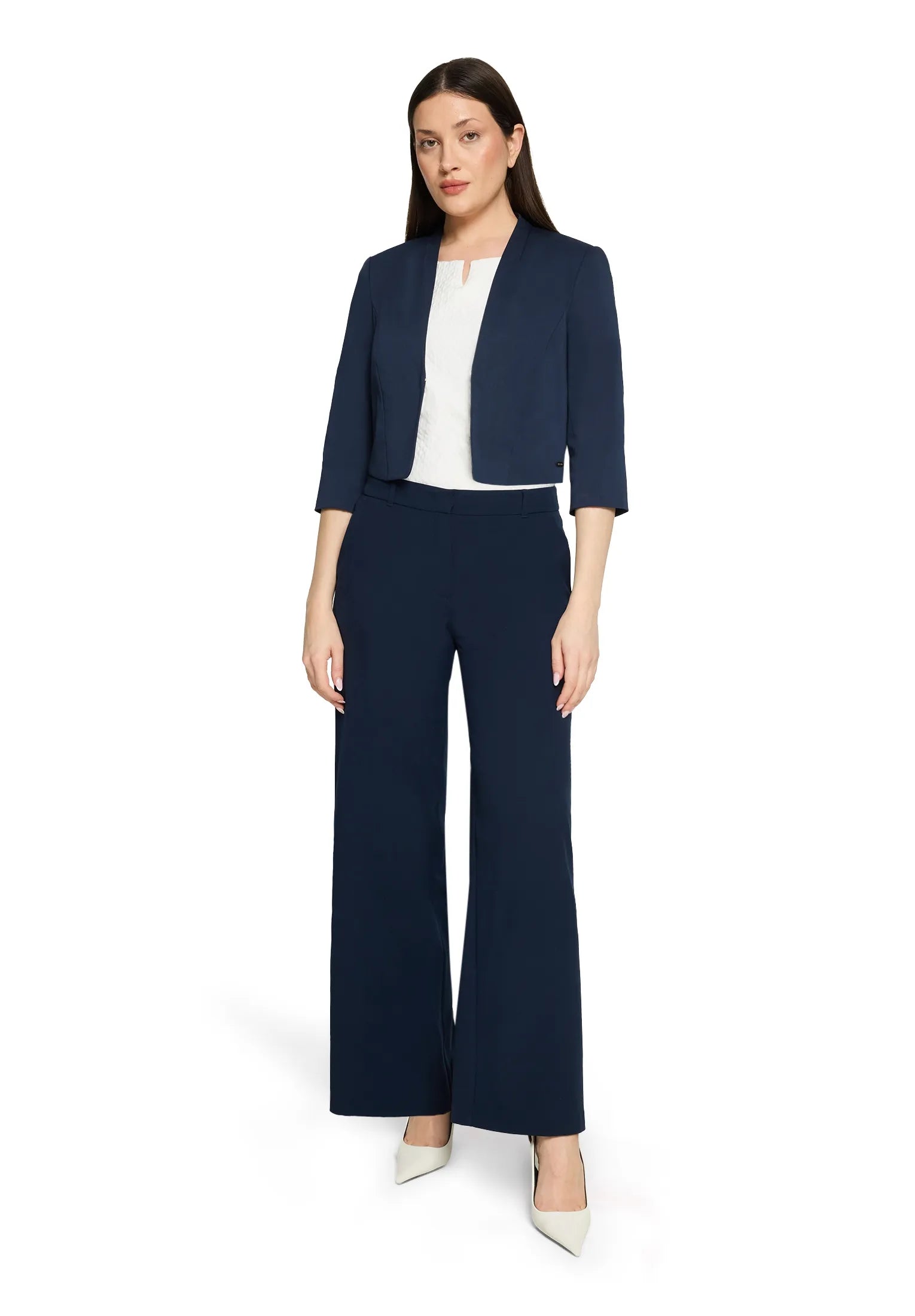 Betty Barclay Navy Blue Women Pants Classic 1/1 Length SKU: 6636-3747_8543 Image 02