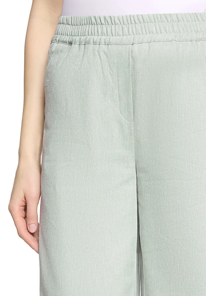 Betty Barclay Green/Cream Women Pants Casual 1/1 Length SKU: 6688-3206_5811 Image 05