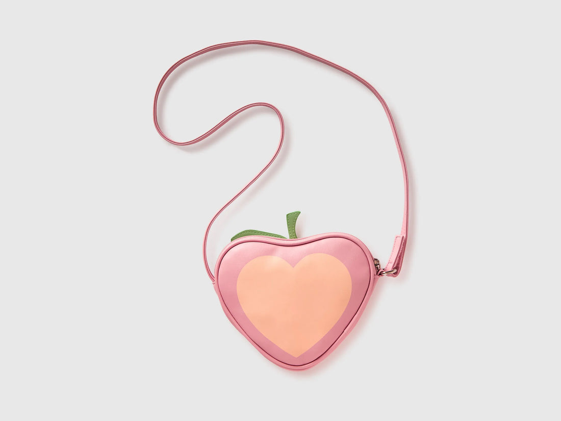Benetton Pink Girls Strawberry-Shaped Crossbody Bag SKU: 66RVRY004_25F Image 02