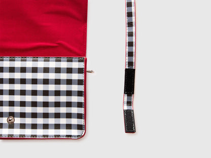 Benetton Black Girls Vichy Crossbody Bag SKU: 66RVRY005_100 Image 03