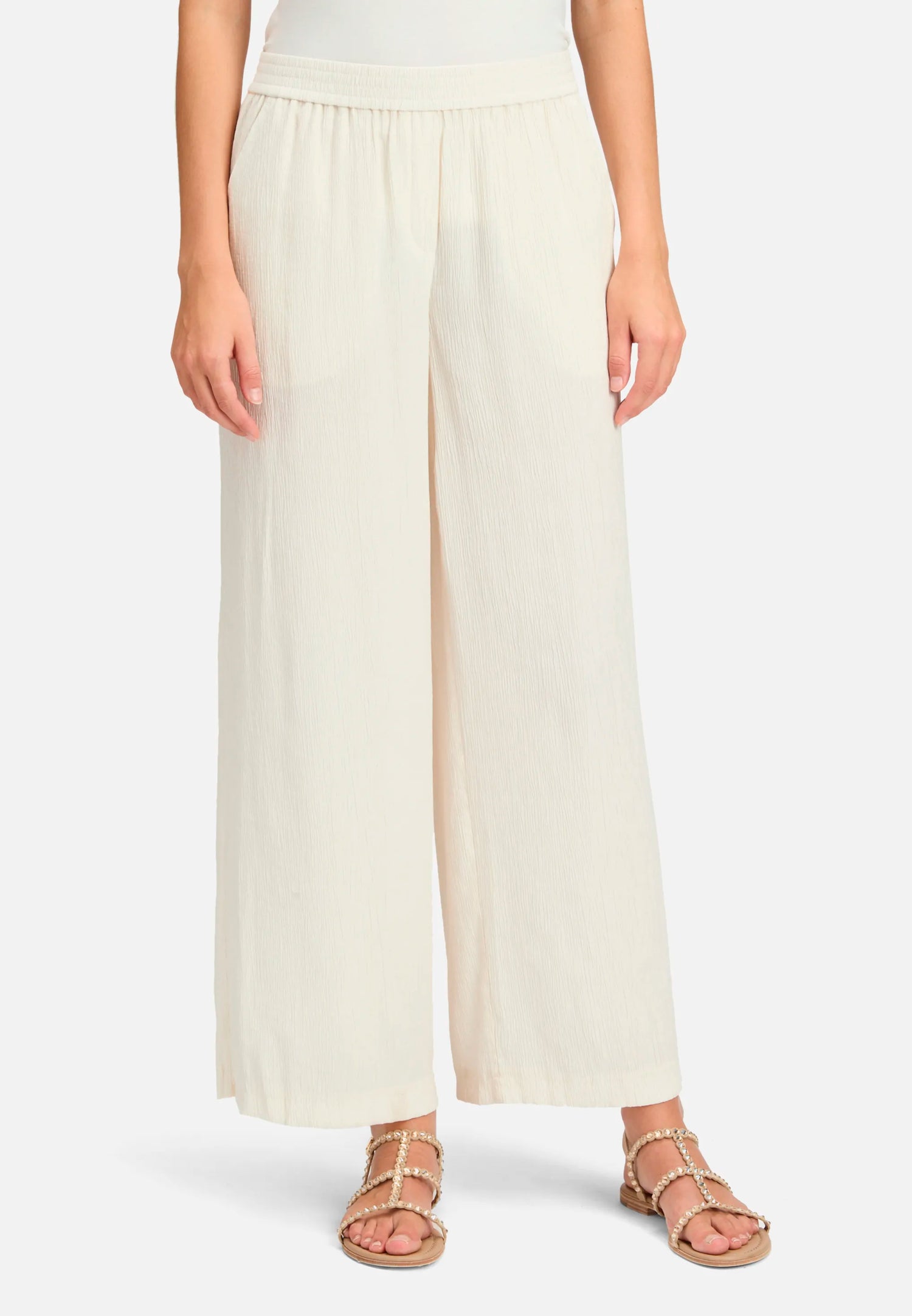 Betty Barclay Arctic Wolf Women Textured Pull-On Trousers SKU: 6700-3338_1045 Image 01