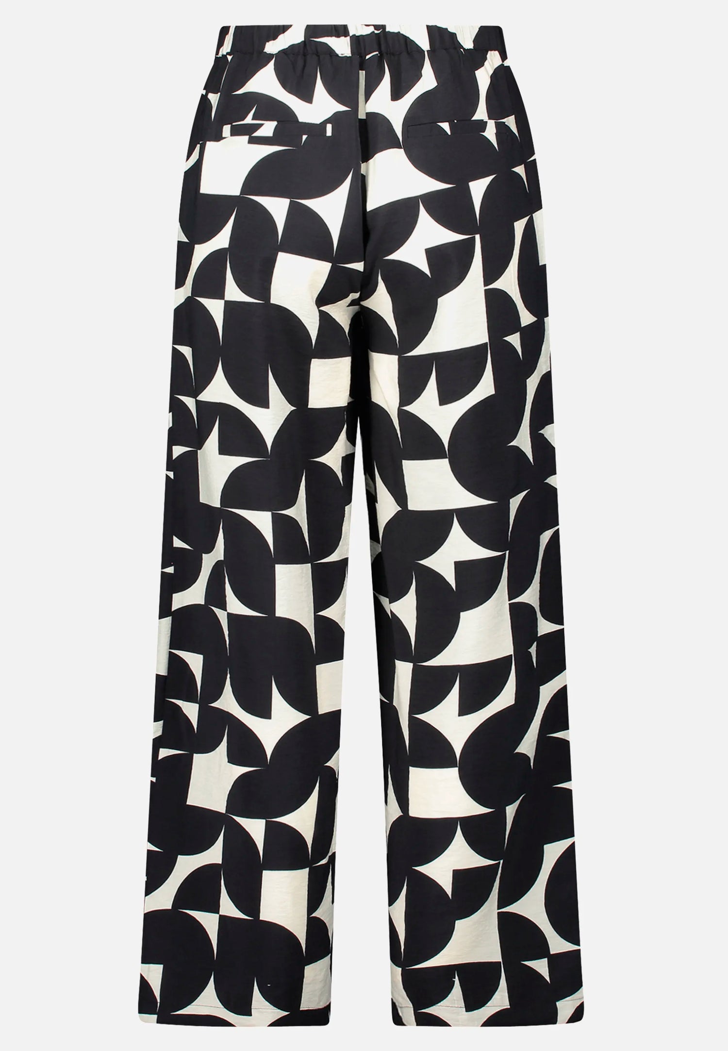 Betty Barclay Black/Cream Women Pull-On Trousers with Print SKU: 6703-3370_9812 Image 04