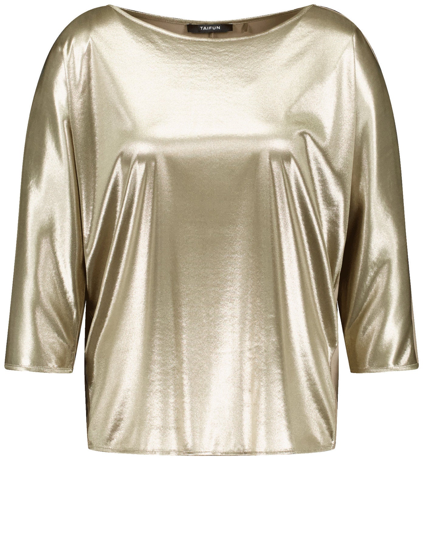 3/4-Sleeve Top In A Metallic Look_02