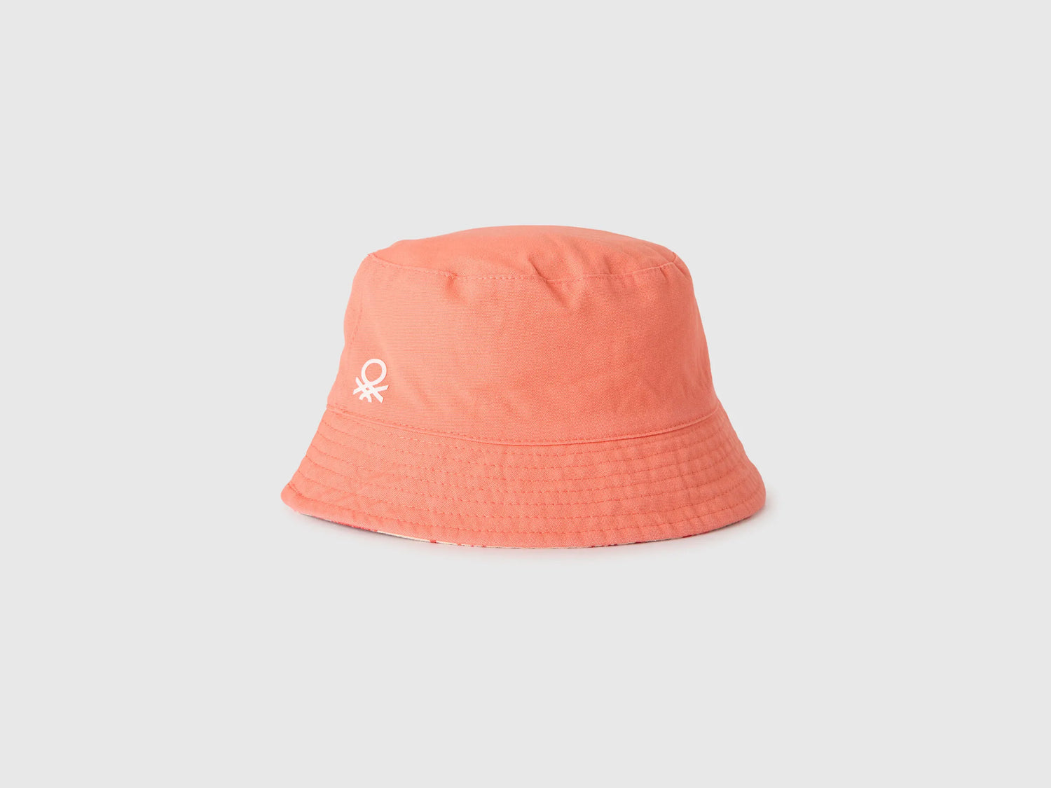 Benetton Orange Coral Boys Reversible Bucket Hat SKU: 674BRA00L_35Q Image 01