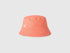 Benetton Orange Coral Boys Reversible Bucket Hat SKU: 674BRA00L_35Q Image 01