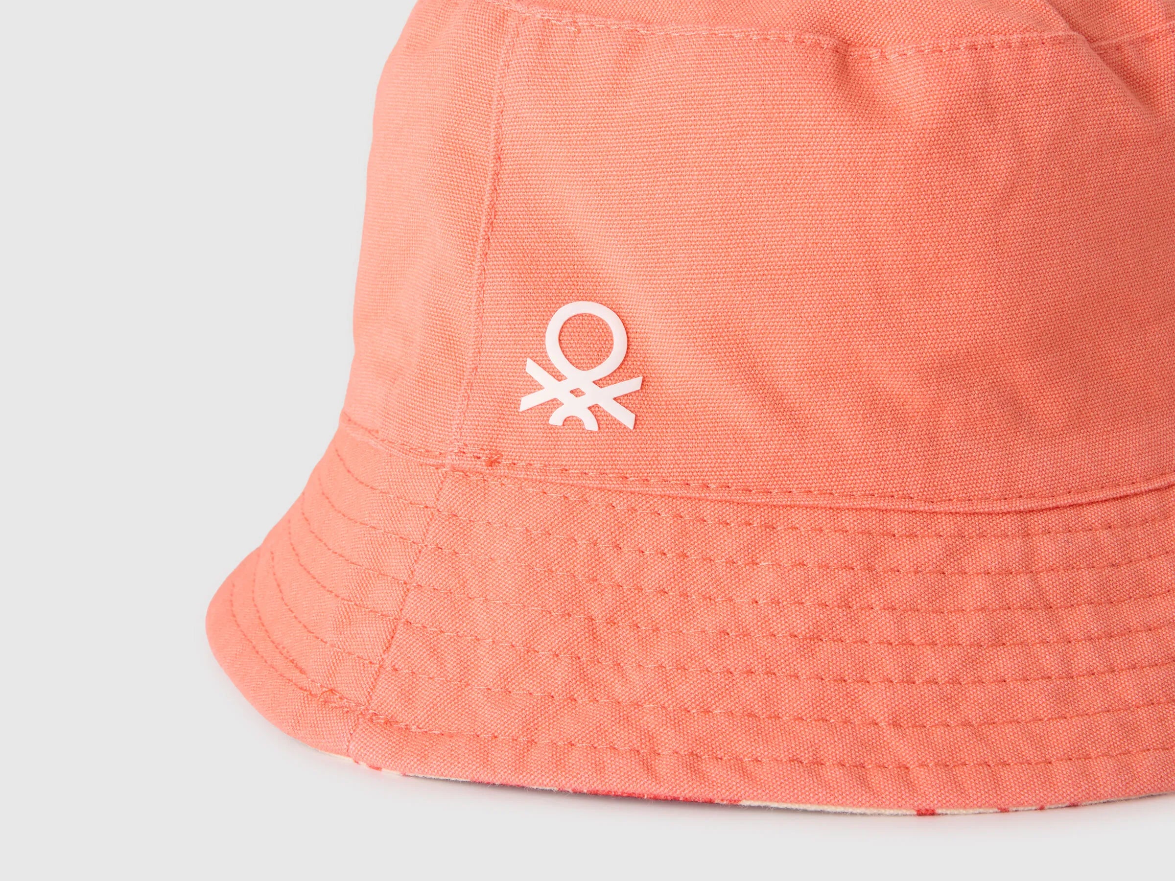 Benetton Orange Coral Boys Reversible Bucket Hat SKU: 674BRA00L_35Q Image 03