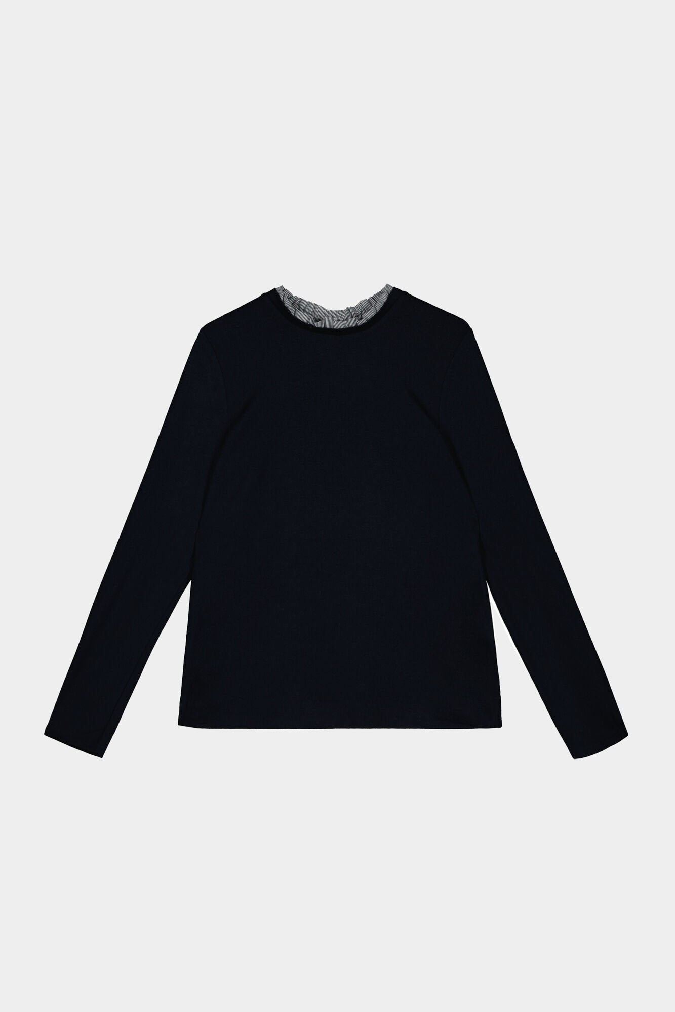 Long Sleeve T Shirt With Neckline Detail_6765922_10_01