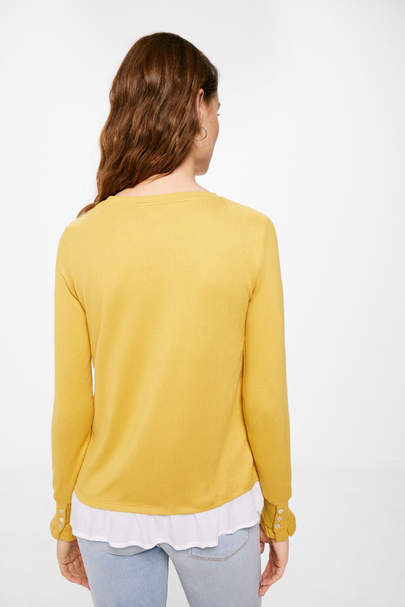 Long Sleeve T Shirt With Ruffle Hem_6765935_08_05