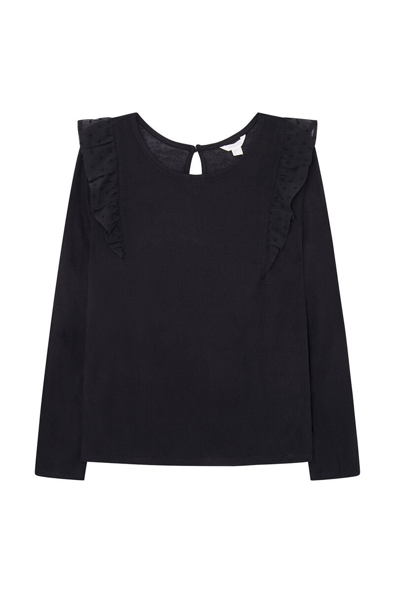 Long Sleeve T Shirt With  Ruffles_6765938_01_02