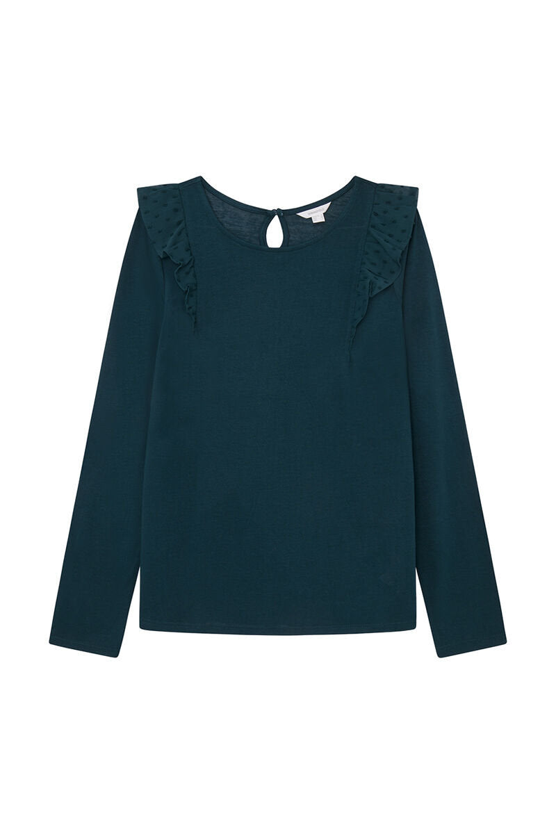Long Sleeve T Shirt With  Ruffles_6765938_20_02