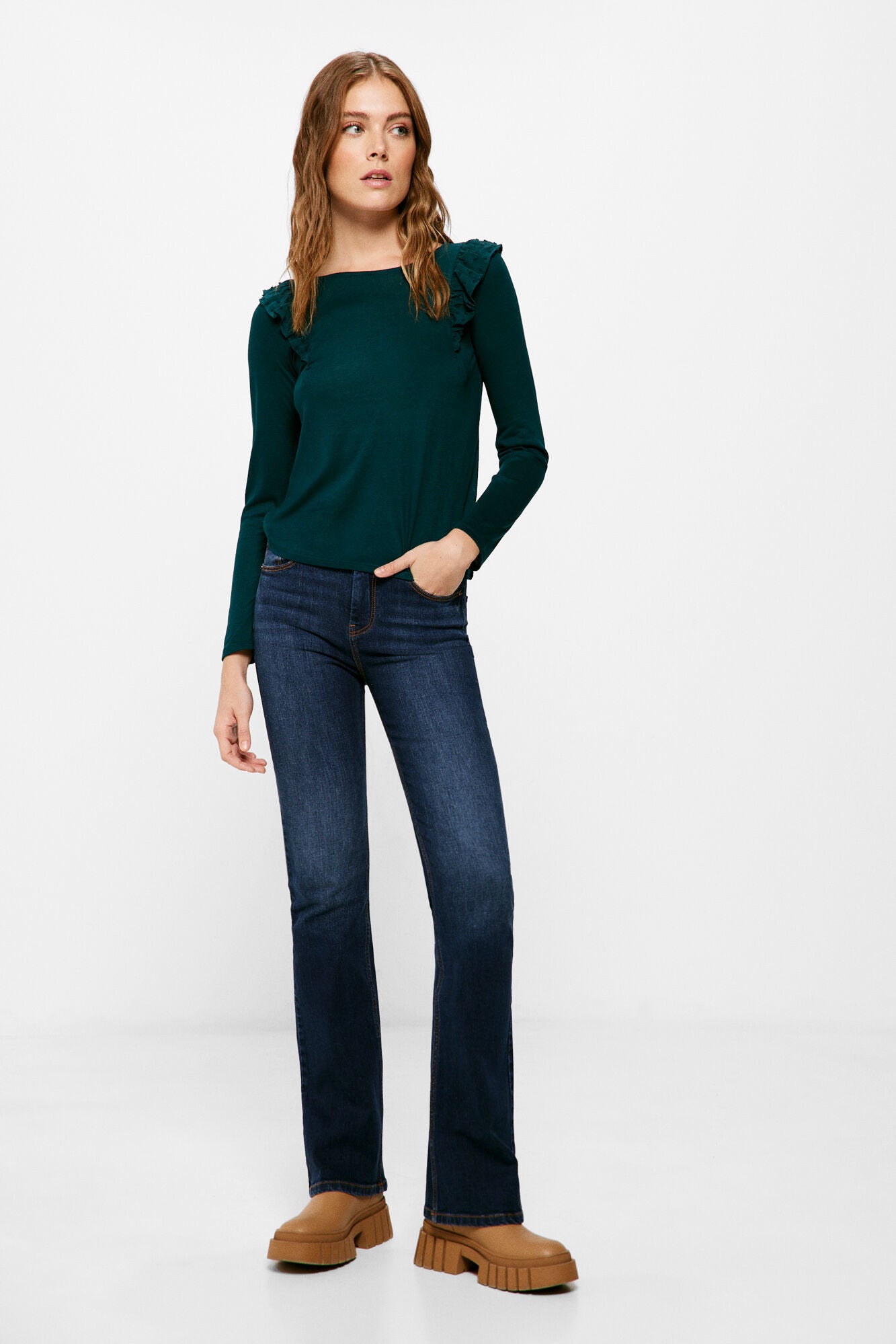 Long Sleeve T Shirt With  Ruffles_6765938_20_04