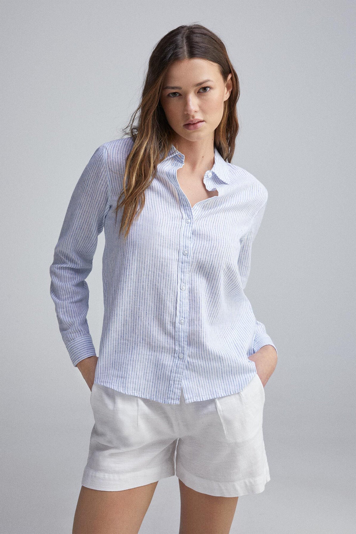 Springfield_Long Sleeve Cotton Linen Shirt_6799710_80_03