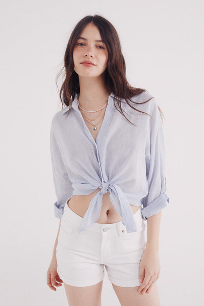 Springfield_Knotted Blouse in Cotton Hem_6799746_80_01