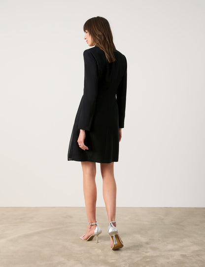 Elegant Blazer Dress With A Wrap-Over Effect_06