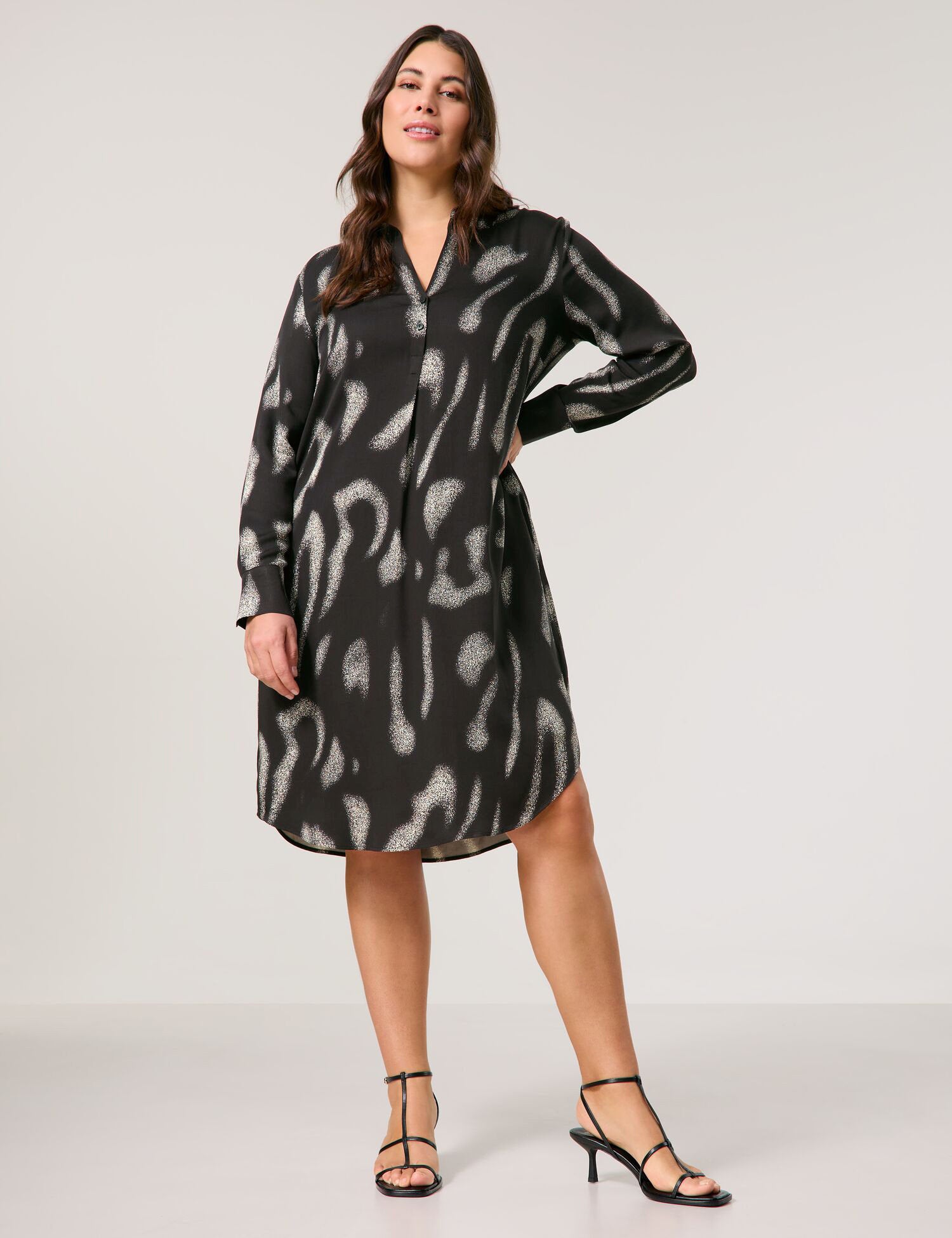 Samoon_Blouse Dress with a Slip_680601-21104_1102_01