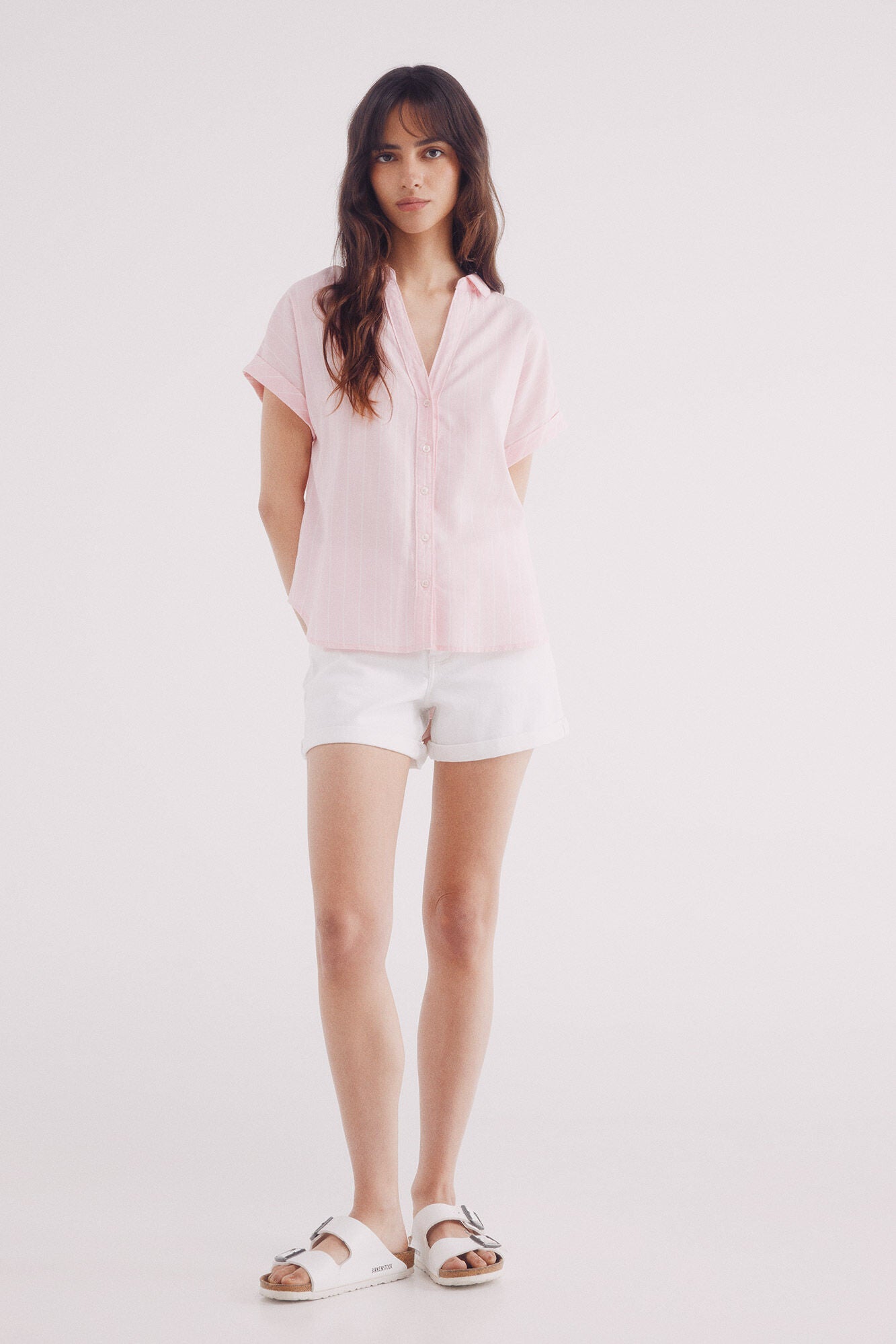 Springfield_Pink_Short Sleeve Oxford Shirt_6812685_71_04