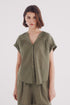 Springfield_V-Neck Linen Neckline Blouse_6819371_91_01