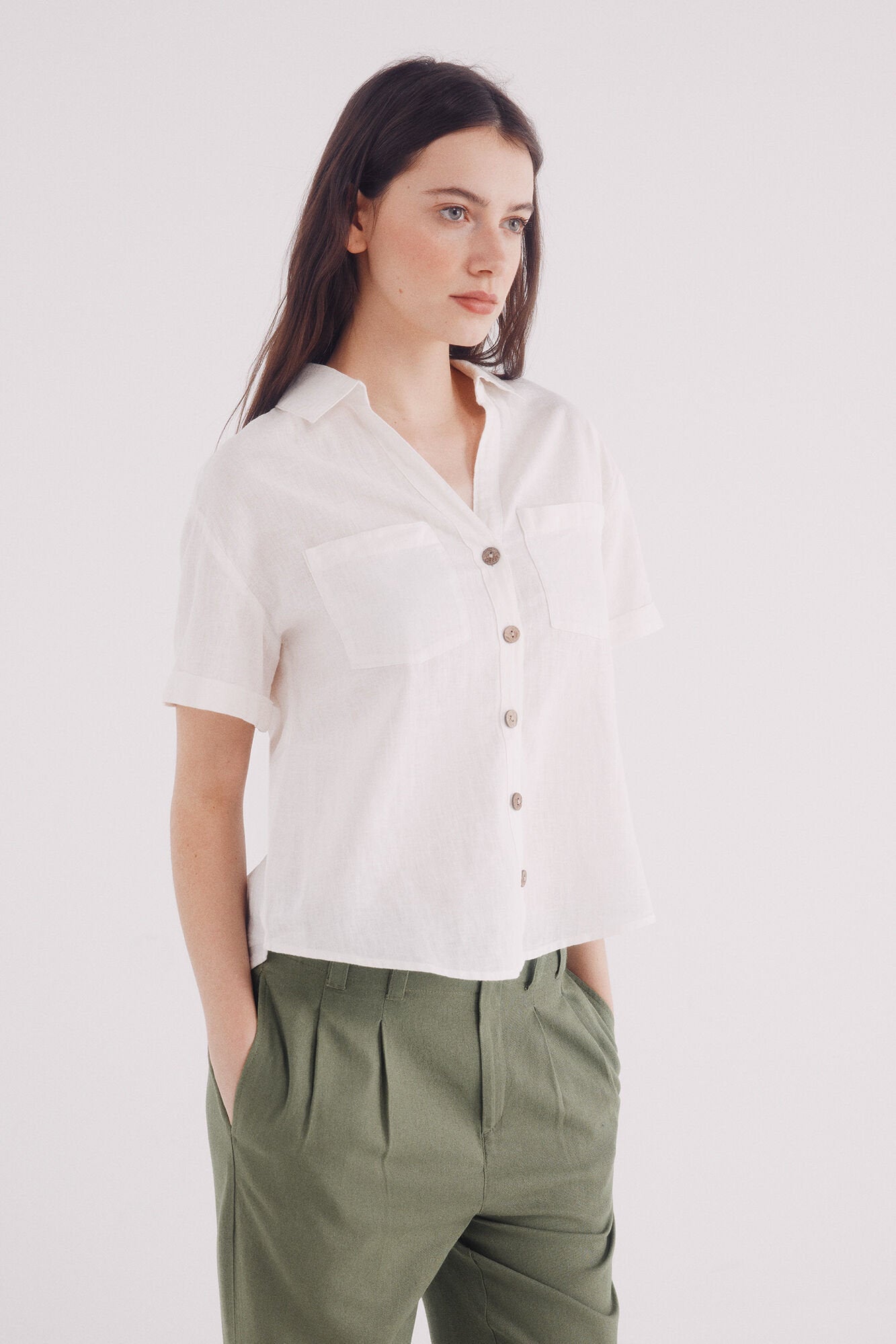 Springfield_Short Sleeve Cotton Linen Shirt_6819373_32_01