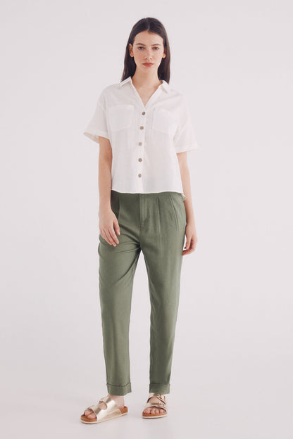 Springfield_Short Sleeve Cotton Linen Shirt_6819373_32_04