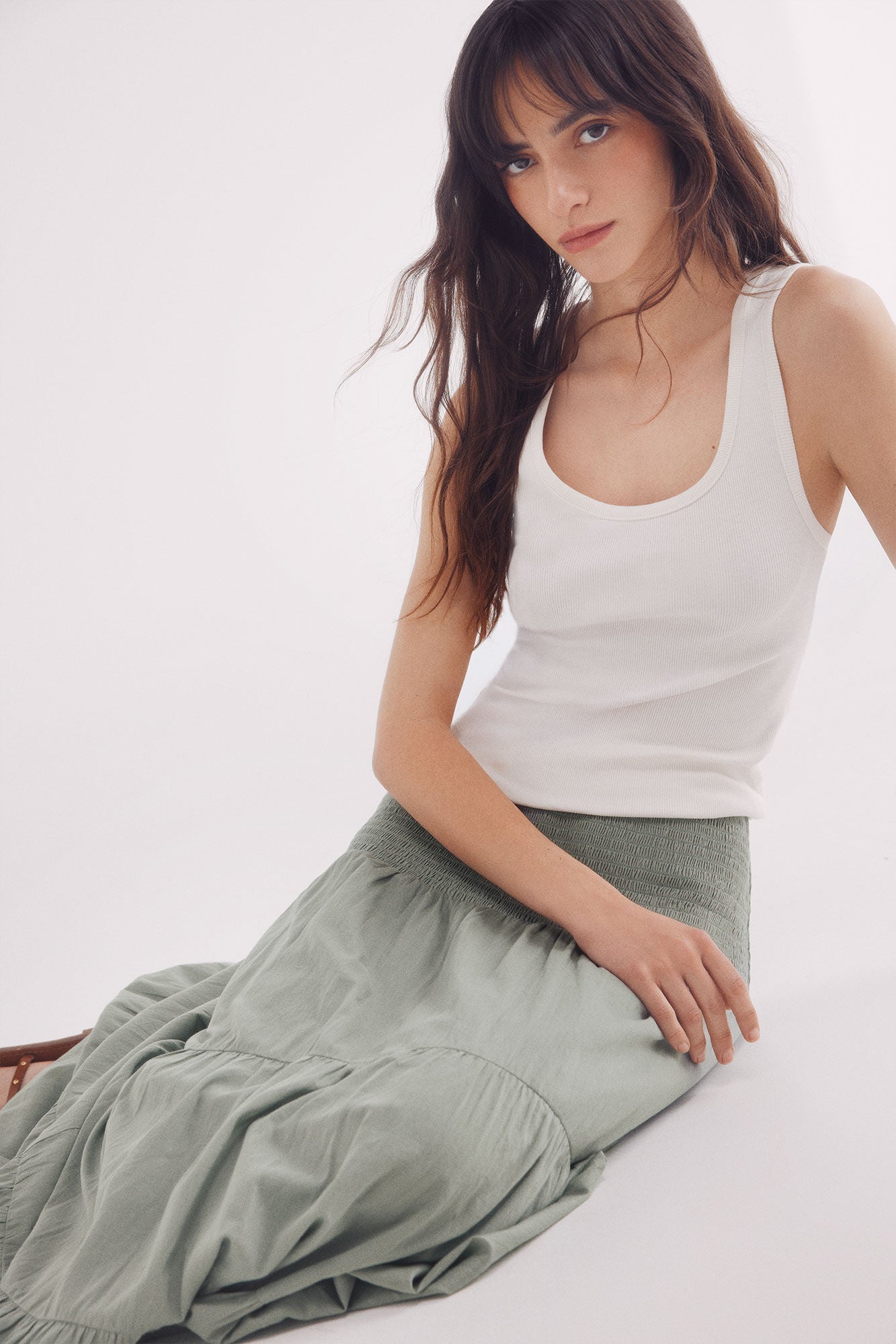 Springfield_Green_Long Tiered Skirt_6882877_21_04