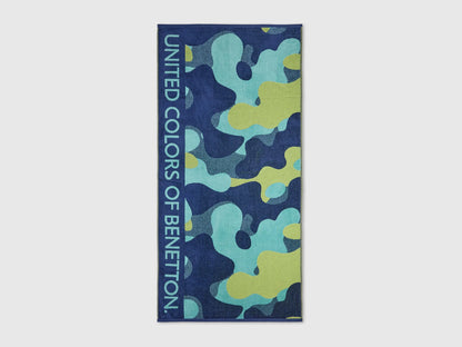 Benetton Blue Boys Camouflage Beach Towel SKU: 68U1R8004_904 Image 01