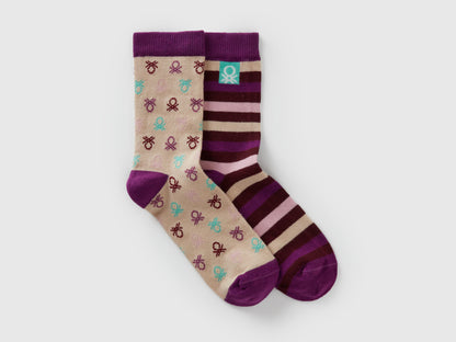 Benetton_Multi-color_Two Pairs of Patterned Socks_6AO30704F_903_01