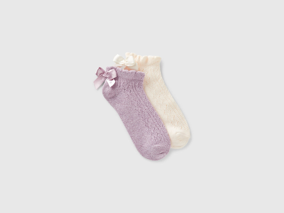 Benetton_Short Socks with Bow_6AO407042_902_01