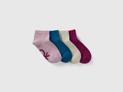 Benetton_Multi-color_Four Pairs of Short Socks with Logo_6AO50704G_906_01