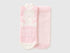 Benetton Pink New Born Set of Socks with Stripes and Bunny SKU: 6AO5R700D_85F Image 01