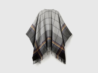 Benetton_Gray_Check Jacquard Cloak_6DDWDU01V_910_02