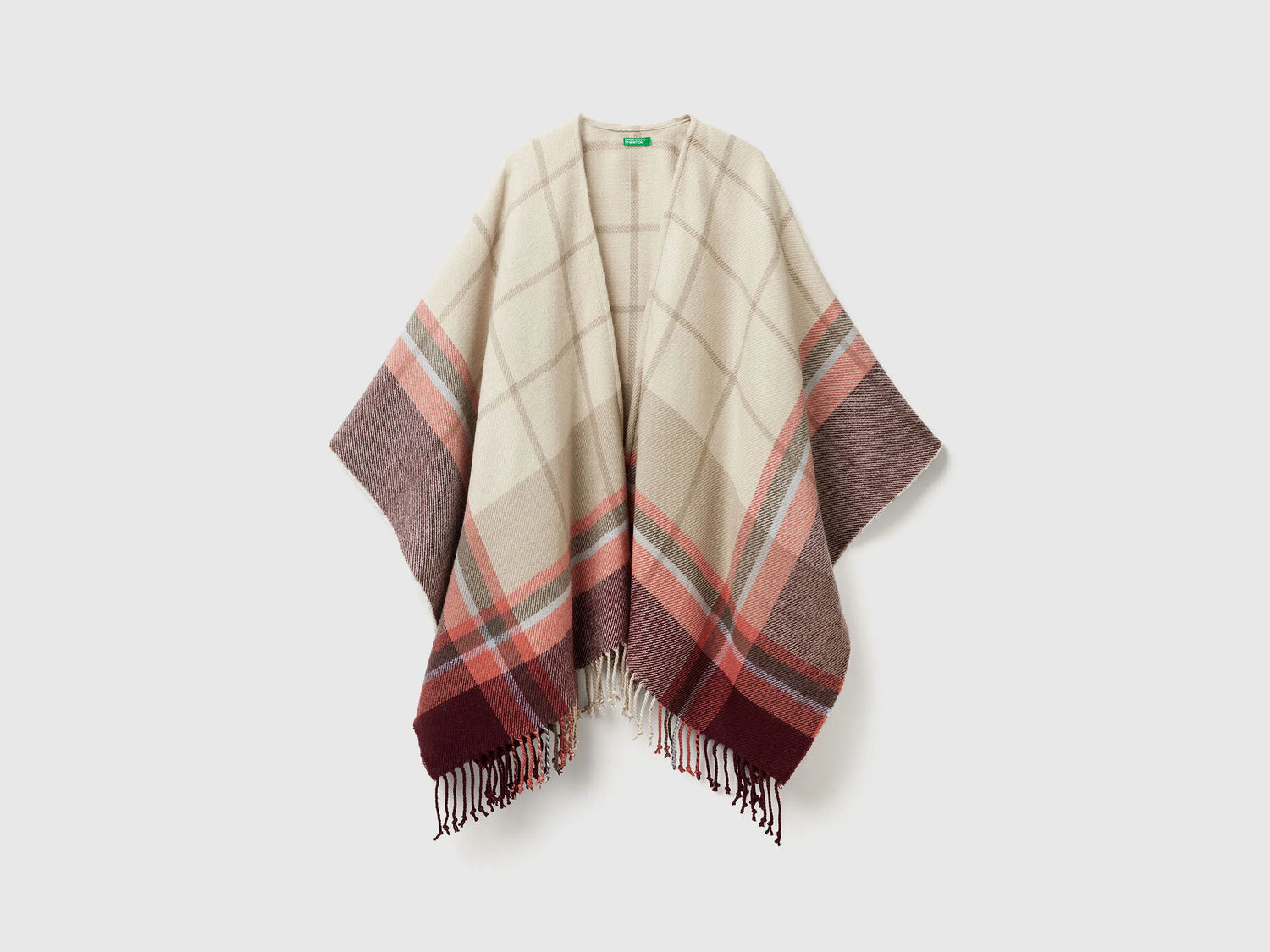Benetton_Light Gray_Check Jacquard Cloak_6DDWDU01V_911_05