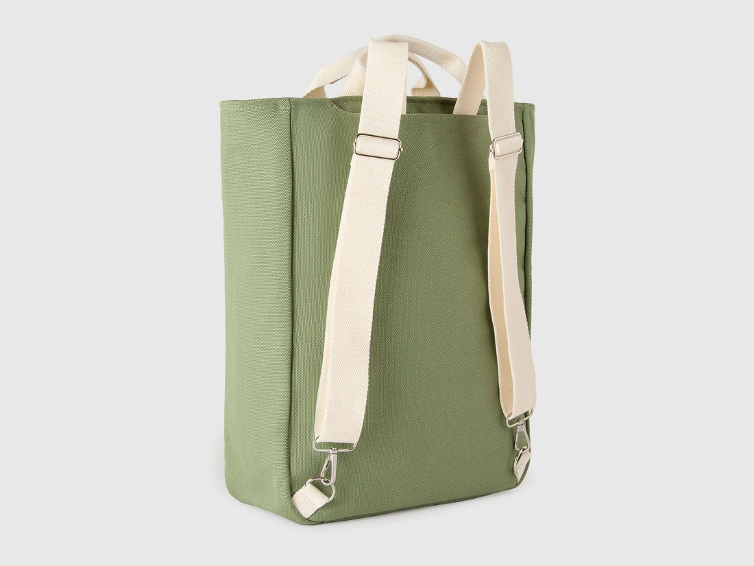 Benetton Military Green Men, Women Military Green Backpack Bag SKU: 6E0VVY02I_904 Image 02